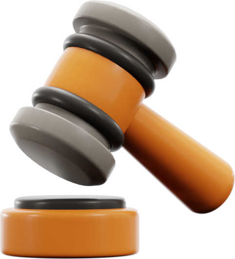 Legal Hammer 3D Icon